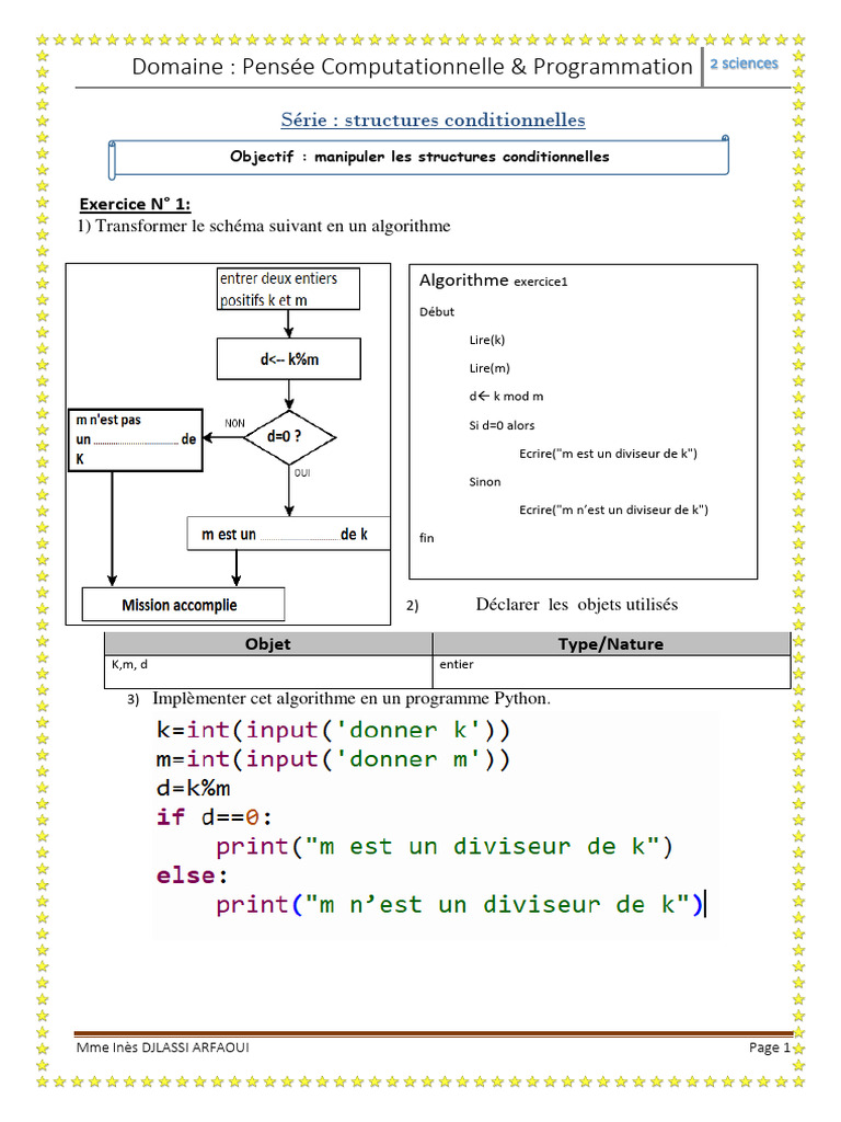 Structures Conditionnelles en Python | PDF | Entier naturel ...