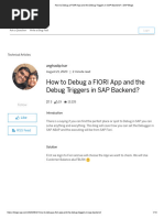 How To Debug A FIORI App and The Debug Triggers in SAP Backend