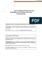 Publicaciones de Manuel Martín Serrano Disponibles en E Prints. Selección Sistematizada
