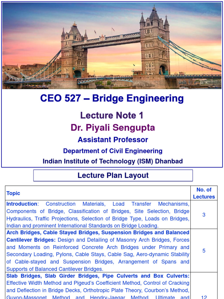 Bridge Engineering Lecture Notes | PDF | Bridge | Truss