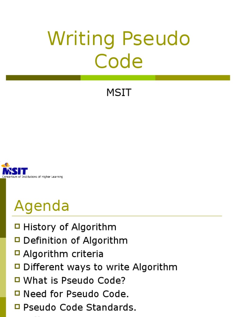 Writing PsuedoCode | PDF | Subroutine | Control Flow