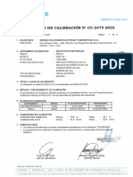 Certificado de calibración - Detector de materiales - Serie_122015850 - Dic2023 - Dic2024