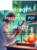 Biology Mnemonics For NEET