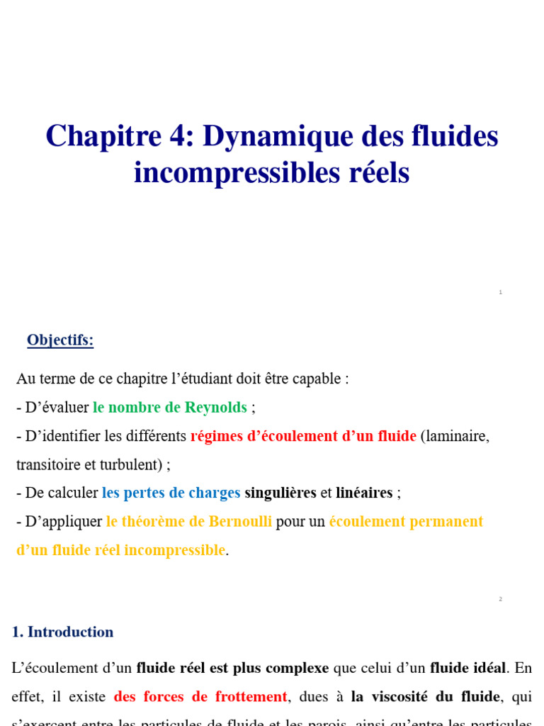 Calcul du Nombre de Reynolds en Fluides | PDF | Écoulement laminaire ...