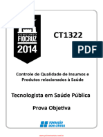 ct1322 - Controle de Qualidade de Insumos e Produtos Relacionados À Saúde - 2014