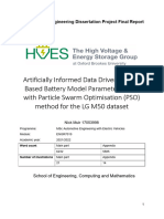 Artificially Informed Data Driven Physics Based Battery Model Parameterisation With Particle Swarm Optimisation (PSO) Method For The LG M50 Dataset
