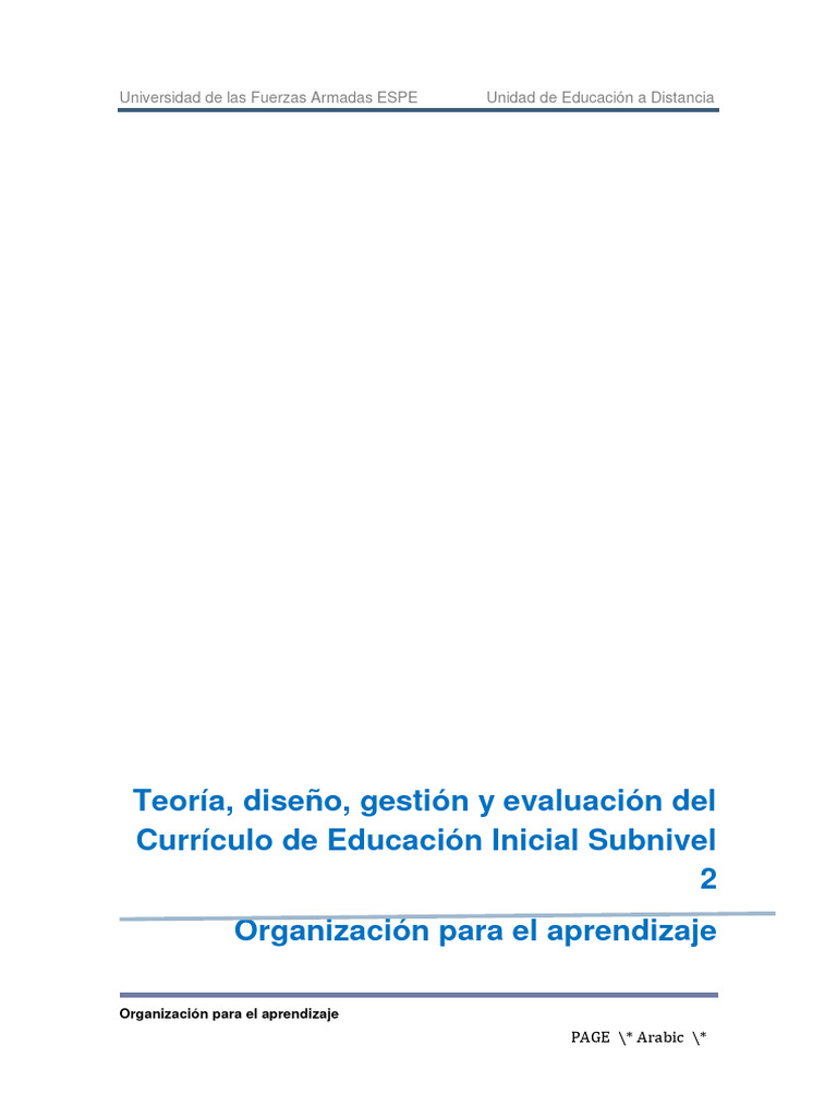 Diseño Curricular en Educación Inicial | PDF | Aprendizaje | Plan de ...