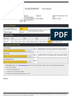 Name Course Institution Test Date: Score Report