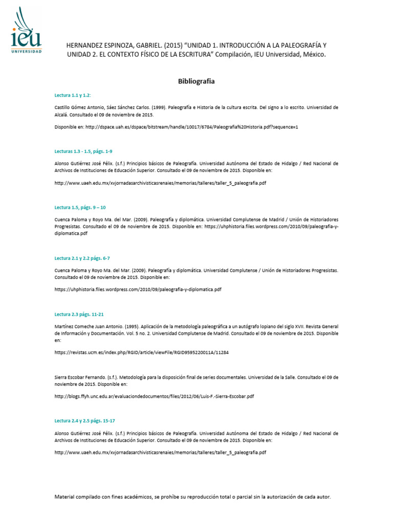 LecturaBase BLOQUE1 PDF Paleografía Escritura 