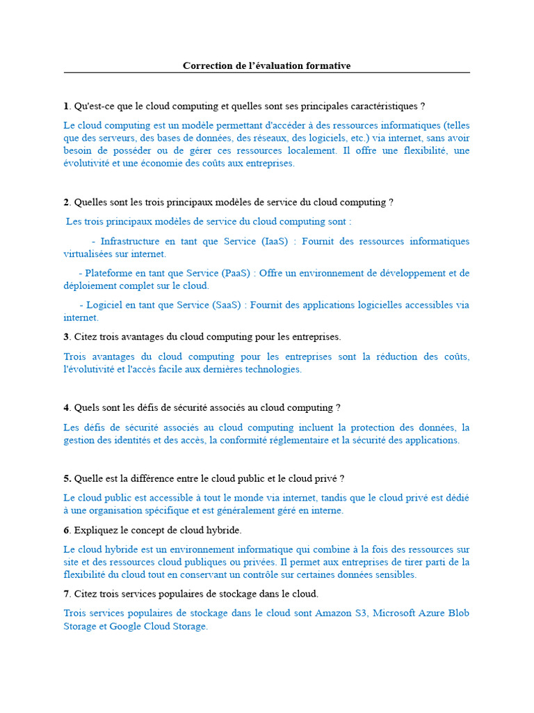 Guide complet sur le cloud computing | PDF | Cloud computing | Réseau ...