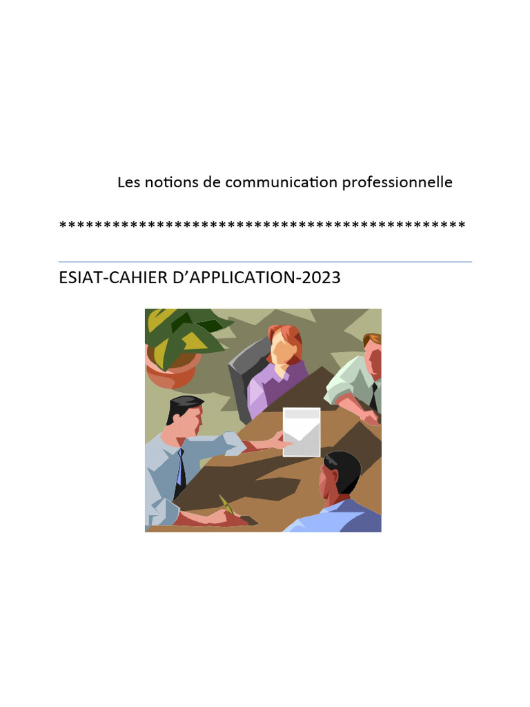 Notions de Communication Professionnelle | PDF | la communication ...