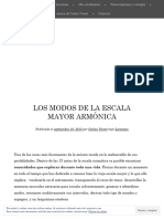 Los Modos de La Escala Mayor Armónica - El Blog de Carlos Vicent