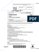 Edexcel Functional Skills Maths Level 2 Past Paper 6 QP