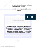 (DISSERTAÇÃO) Bermudez, Mariane Bagatin. Adaptação Do Protocolo de Sessão Única para Prevenção de Transtornos Mentais TCC Grupo