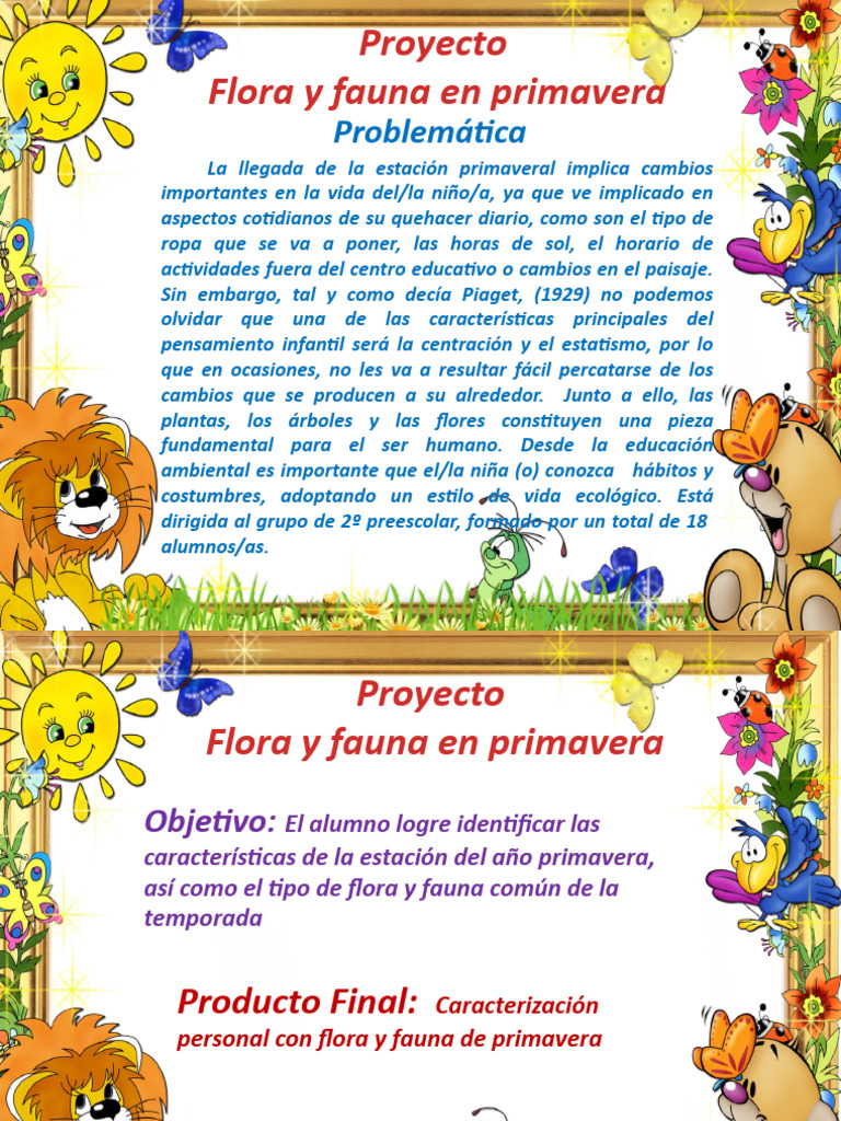 Presentacion Proyecto Flora y Fauna de Primavera | PDF