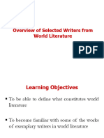 1 Overview of Selected Writers From World Literature