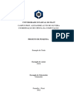 Modelo de Projeto de Pesquisa Uespi Nao Oficial