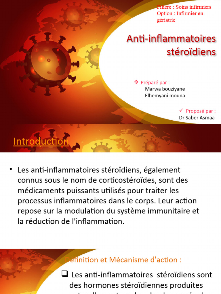 Liste des antiinflammatoires stéroïdiens PDF Corticoïde Anti — free download