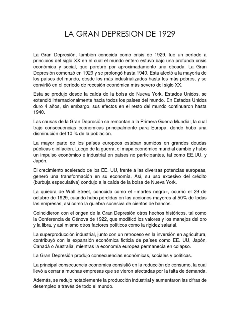 La Gran Depresion De 1929 Descargar Gratis Pdf Gran Depresion