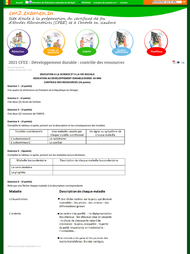 2021 CFEE: Développement Durable: Contrôle Des Ressources | PDF