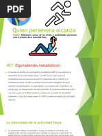 Clasificación y Escala de METs en Actividades | PDF
