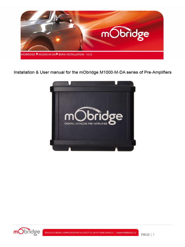 BMW Audio Pre-Amp Install Guide | PDF | Equalization (Audio) | Loudspeaker