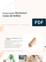 Materiales Casa de Niños (Montessori)