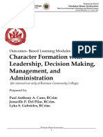 Character Formation With Leadership - Module 1