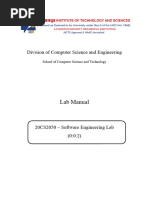 20CS2050L Software Engineering Labmanuel