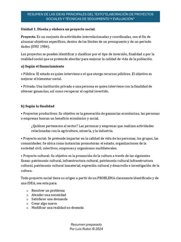 Guía para Proyectos Sociales Efectivos | PDF | Presupuesto | Evaluación