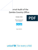 2021 OIAI Audit Report Zambia Country Office