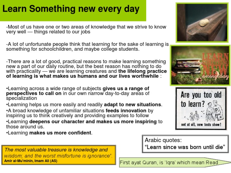 Daily Learning for Lifelong Growth | PDF