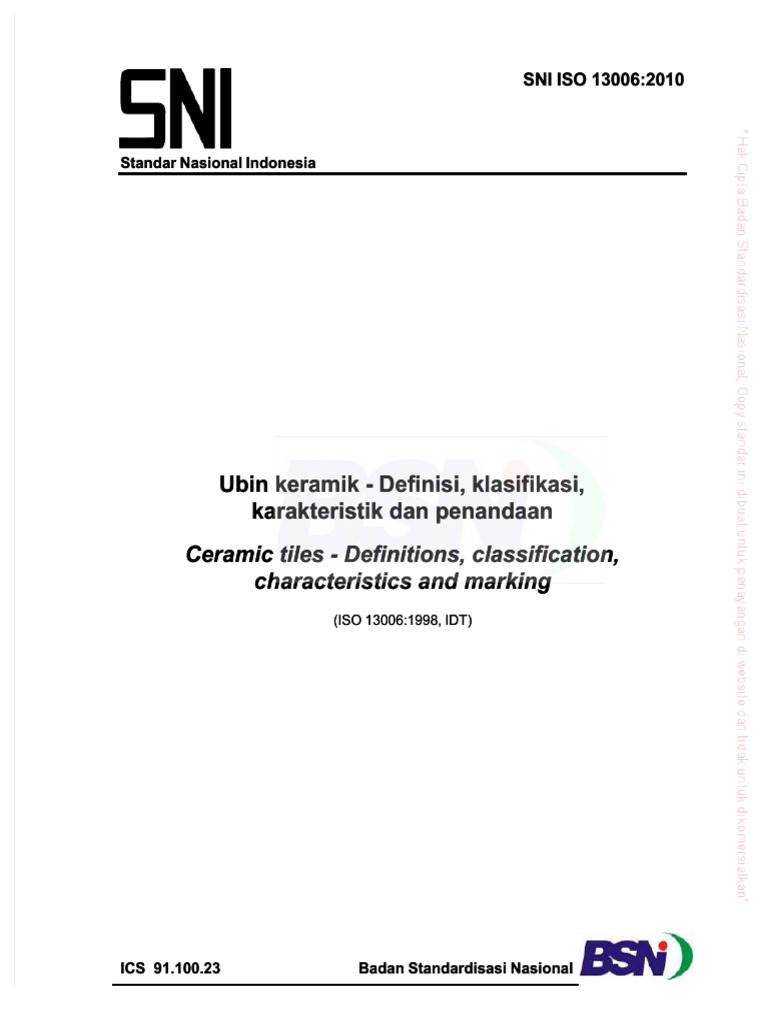 9.pdf Sni Iso 13006 2010 | PDF