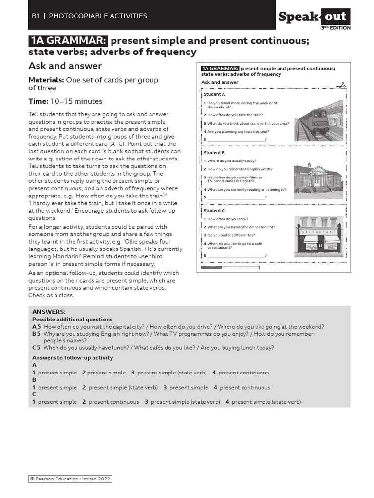 Speakout B1 PCs Notes AK | PDF | Crossword | Adverb