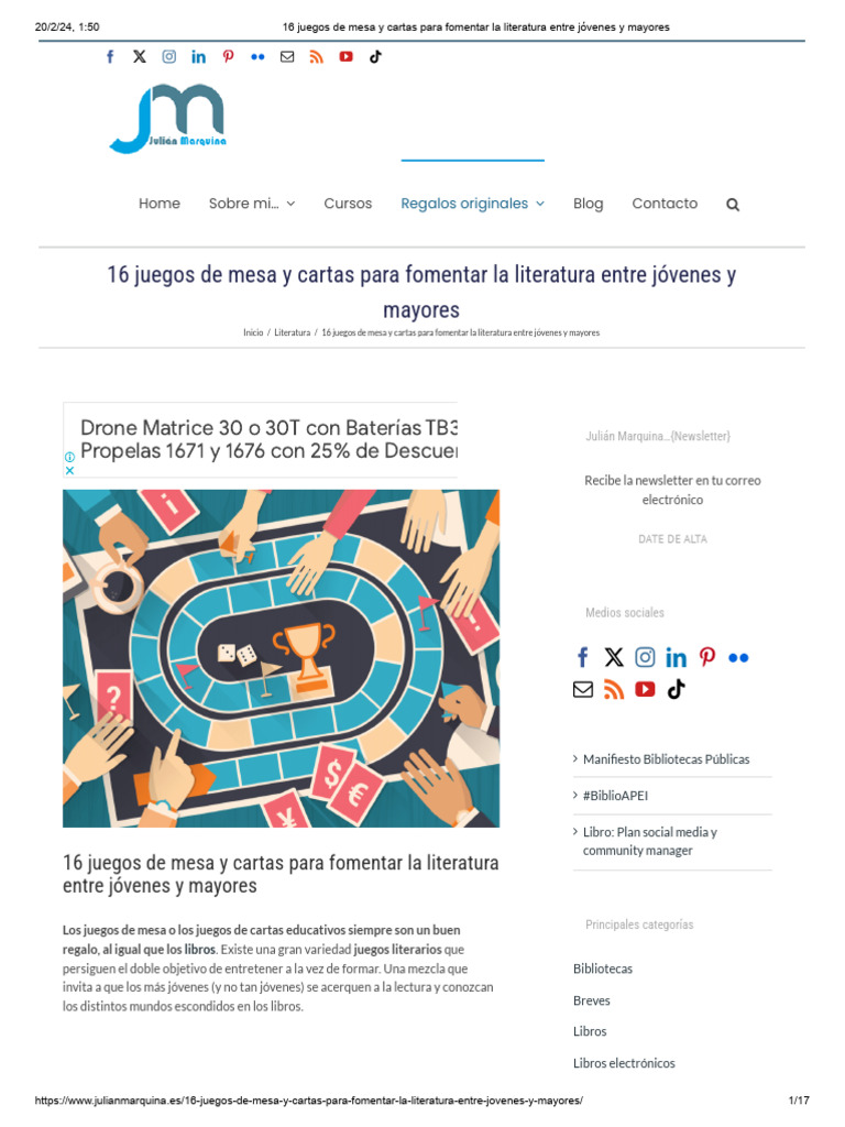 16 Juegos de Mesa y Cartas para Fomentar La Literatura Entre Jóvenes y ...