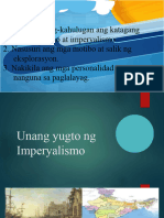 Unang Yugto NG Imperyalismo