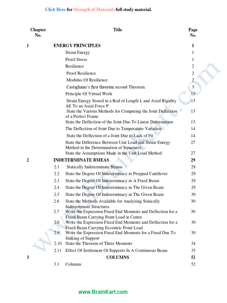 046 - CE6402 Strength of Materials SOM - Notes | PDF | Bending | Stress ...