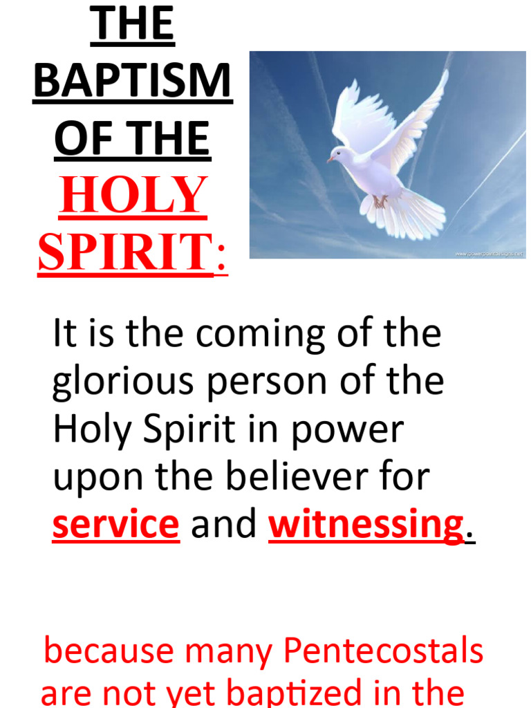 Baptism of The Holy Spirit & Fire | PDF