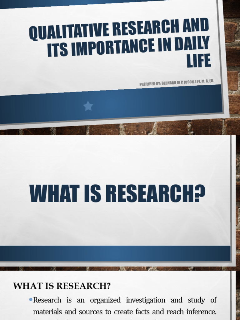 Qualitative Research Topics In Daily Life Quantitative