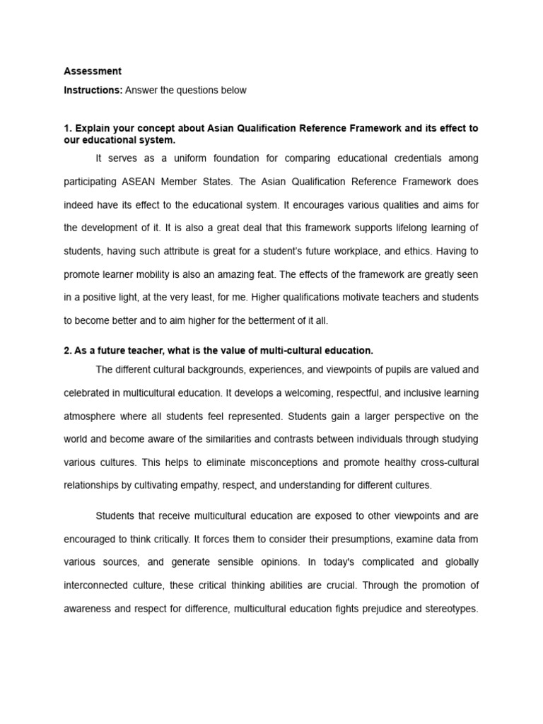 The Teacher and The School Curriculum Unit 5 Assessment | PDF