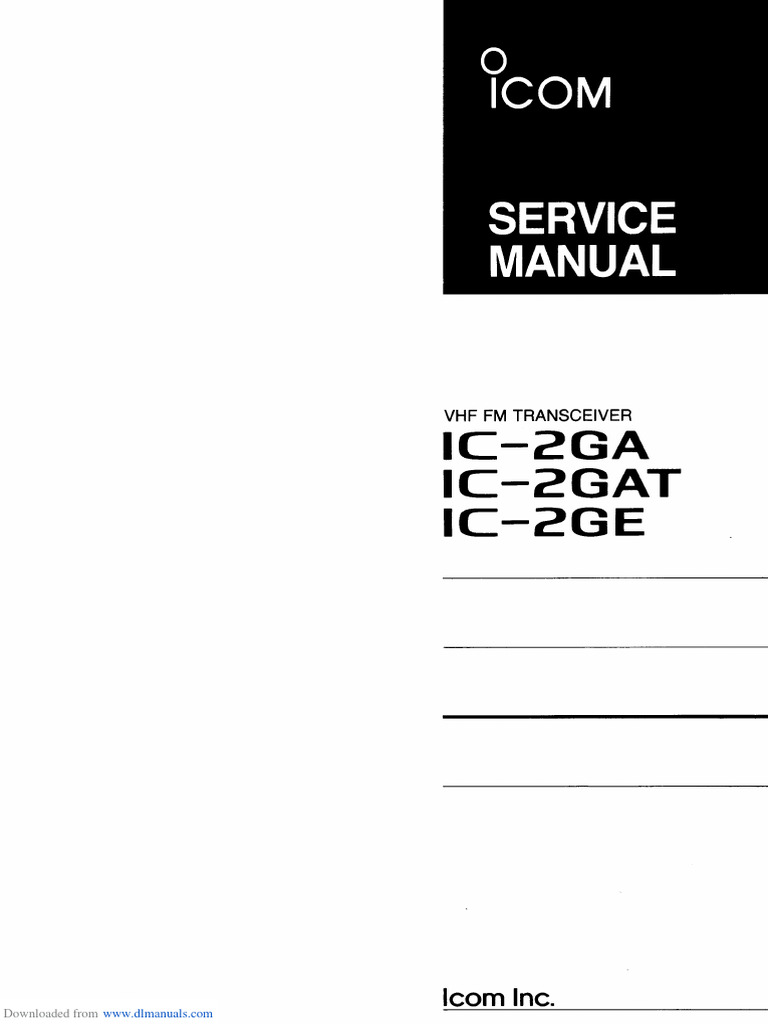 Icom IC-2GA Service Manual | PDF