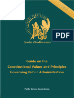 PSC Guide On The Constitutional Values and Principles Governing Public Administration