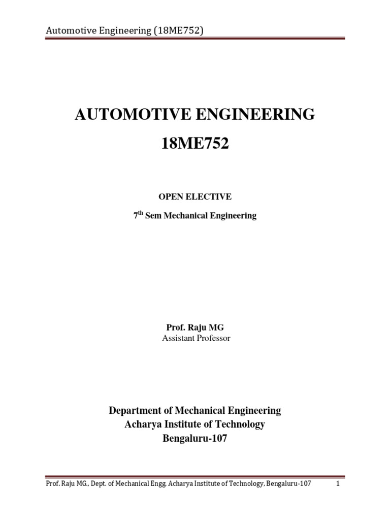 Automotive Engineering Cylinder Arrangements | PDF | Piston | Internal ...