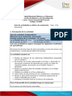 Guía de Actividades y Rúbrica de Evaluación - Fase 2 - de Descripción