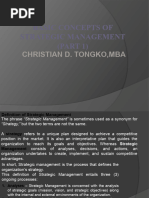 Basic Concepts of Strategic Management Part 1