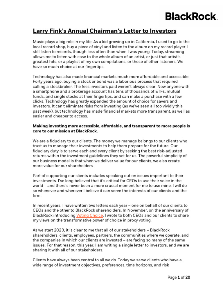 Larry Fink Annual PDF