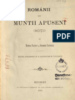 Romanii Din Muntii Apuseni - Francu Teofil - Bucuresci - 1888