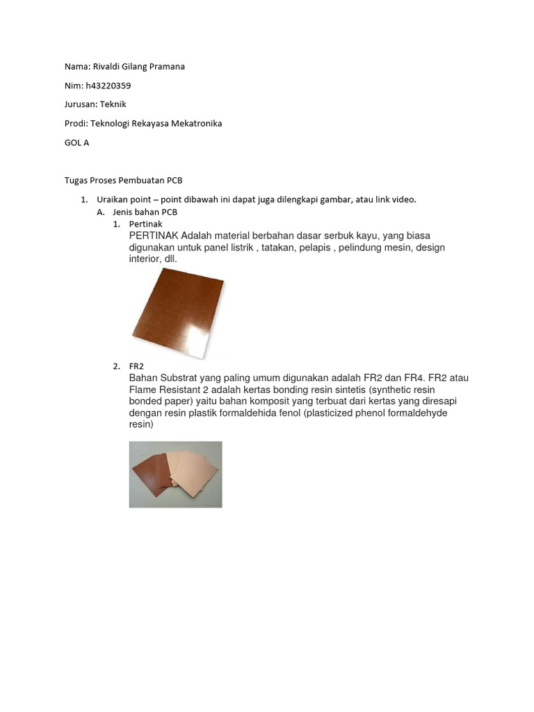 Tugas Pembuatan PCB | PDF