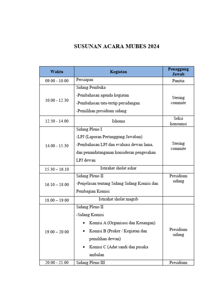 Susunan Acara Mubes 2024 (1) (1) 2 | PDF