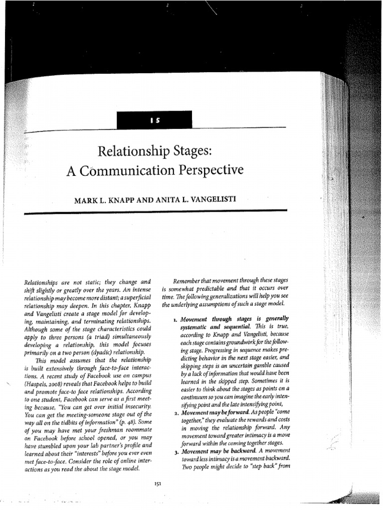 Relationship Stages - A Communication Perspective - 1 | PDF
